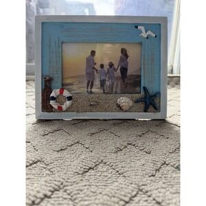 MUAMAX Beach Picture Frames 4 x 6 Ocean Photo Frame 4 by 6 Distressed Wooden ...